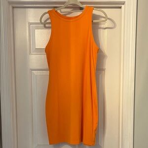 Sleeveless Orange Dress